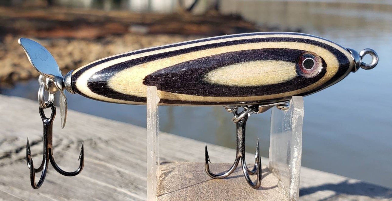 Handmade Topwater Fishing Lure Propeller Bass Lure Etsy