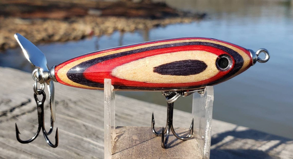 Handmade Topwater Fishing Lure Propeller Bass Lure Etsy