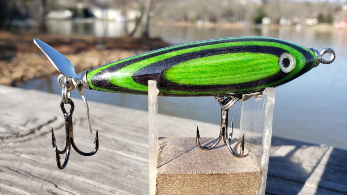 Handmade Topwater Fishing Lure Propeller Bass Lure Etsy