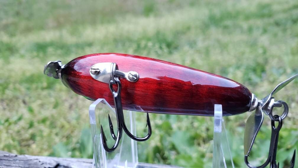 Handmade Wooden Topwater Fishing Lure Bass Lure Curley Maple Etsy