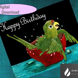 Téléchargement instantané imprimable de carte de voeux d'anniversaire 5 x 7 pouces