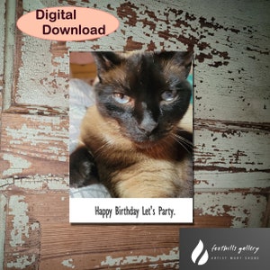 Téléchargement instantané imprimable de carte de voeux d'anniversaire 5 x 7 pouces.