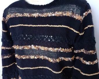 BLACK/GOLD Sweater