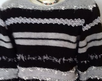 Woman sweater GRIS/NOIR