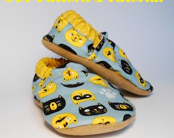 Baby & Kid Shoes Pattern  - PDF Sewing Pattern and tutorial, Size US: 0-13