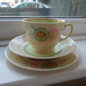 Clarice Cliff Honeydew Cup Saucer Plate Trio