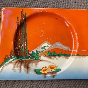 Clarice Cliff Biarritz Rectangular Dinner Plate