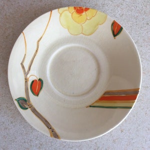 Clarice Cliff Yellow Rose Saucer