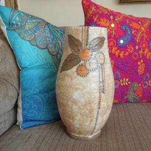 Grand vase Charlotte Rhead - Motif de points