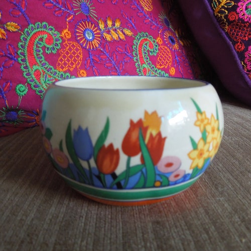 Clarice Cliff Chloris Preserve Pot Base shops