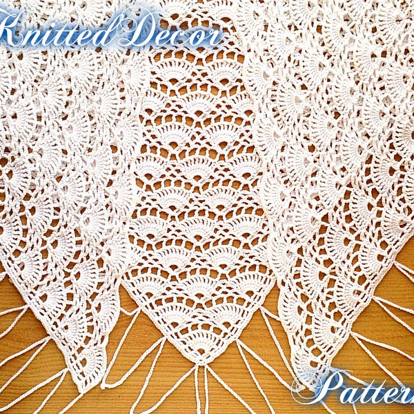 Crochet Shawl Pattern Wedding Shawl Crochet Pattern Prayer Shawl Pattern Boho Crochet Pattern Lace Triangle Shawl Pattern Hippie Shawl PDF