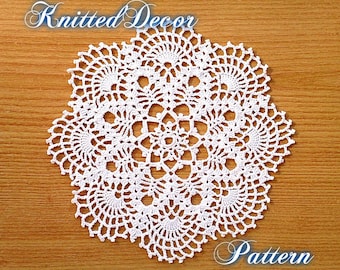 Crochet Doily Pattern Boho Crochet Pattern Medium Lace Round Doily Pattern Small Crochet Doily Pattern PDF Crochet Doily Tutorial DIY Doily