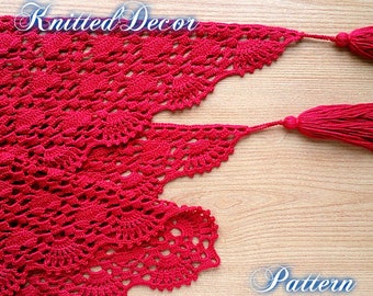 Crochet Shawl Pattern Heart Shawl Crochet Pattern Boho Crochet Triangle Scarf Pattern Valentine’s Day Shawl with Hearts Boho Crochet Pattern