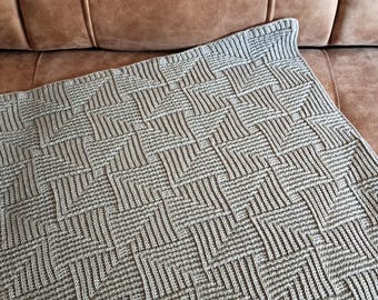 Textured rectangle reversible crochet baby blanket for girl or boy pattern Crochet baby blanket pattern Crochet afghan Arctic blanket PDF