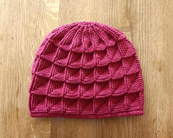 Crochet beanie hat pattern Beanie crochet pattern PDF Crochet hat pattern DIY Crochet winter hat for adult or teen Skyscraper beanie pattern