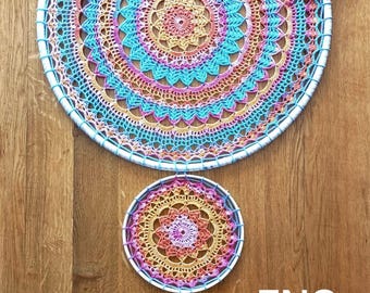 Crochet Doily Pattern Set, Mandala, Dreamcatcher, Yantra Wall Hanging (PDF Tutorial)