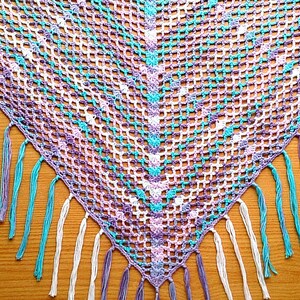 Lace Crochet Shawl Pattern Crochet Triangle Scarf Pattern Boho Crochet ...