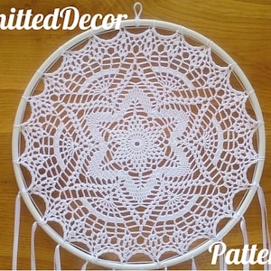 Crochet Doily Pattern Lace Round Doily Crochet Pattern Boho Crochet Pattern PDF Crochet Dreamcatcher Pattern Dreamcatcher Doily Pattern PDF