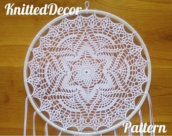 Crochet Doily Pattern Lace Round Doily Crochet Pattern Boho Crochet Pattern PDF Crochet Dreamcatcher Pattern Dreamcatcher Doily Pattern PDF