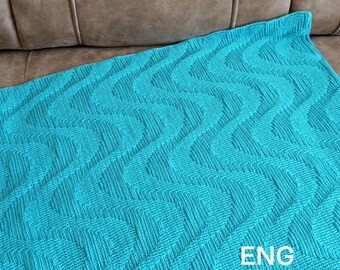 Textured Crochet Baby Blanket Pattern, Reversible Afghan (PDF Download), Ocean blanket crochet pattern