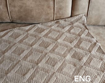 Crochet baby blanket pattern Textured rectangle reversible blanket for girl or boy pattern Crochet afghan pattern Sidney blanket pattern
