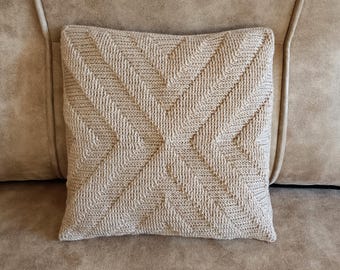 Crochet cushion pattern Crochet pillow pattern Decorative pillow cover crochet pattern Textured pillow case pattern Sidney pillow pattern