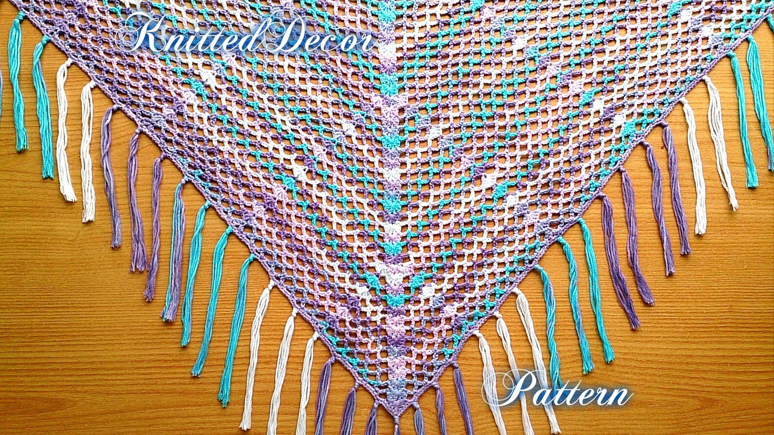 Lace Crochet Shawl Pattern Crochet Triangle Scarf Pattern Boho Crochet ...