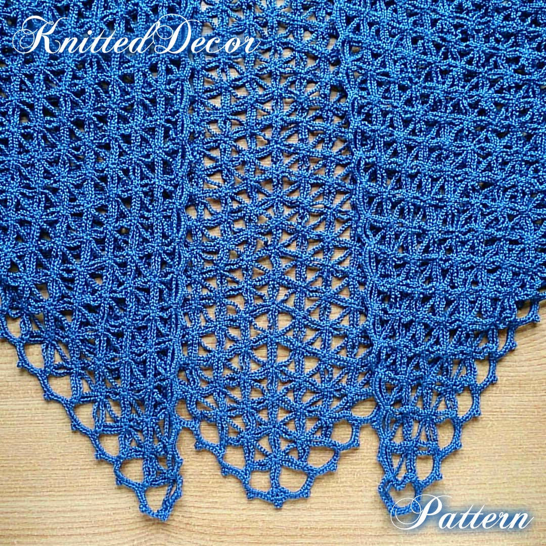 Crochet Shawl Pattern Lace Crochet Triangle Shawl Pattern Crochet ...