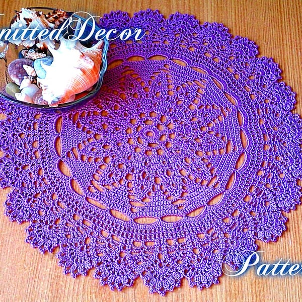 Crochet Doily Pattern Crochet Doily Tutorial Lace Round Doily Pattern Crochet Table Mat Boho Doily PDF Crochet Doily DIY Doily