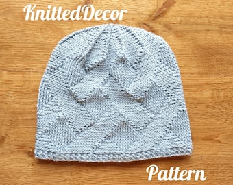 Beanie crochet pattern PDF Crochet beanie pattern Crochet hat pattern DIY Crochet winter hat for man or woman PDF Iceberg beanie pattern