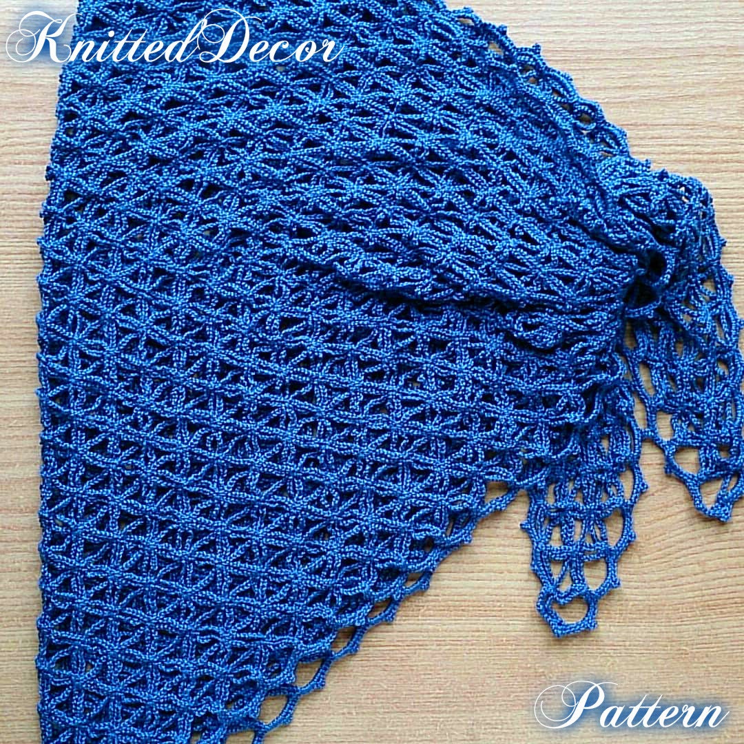 Crochet Shawl Pattern Lace Crochet Triangle Shawl Pattern Crochet ...