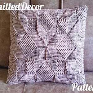 Crochet pillow pattern Pillow case crochet pattern Crochet pillow cover pattern 16x16 Textured cushion crochet pattern Opera pillow pattern