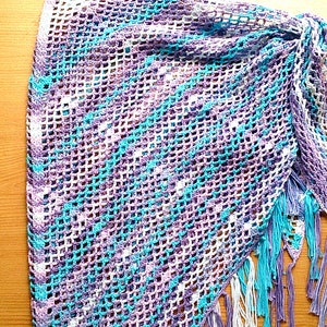 Lace Crochet Shawl Pattern Crochet Triangle Scarf Pattern Boho Crochet ...
