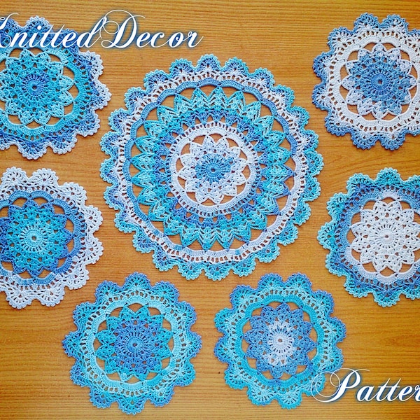 Crochet Doily Pattern Crochet Doily Set Pattern Crochet Mandala Pattern Dreamcatcher Doily Pattern PDF Crochet Pattern Boho Doily Tutorial