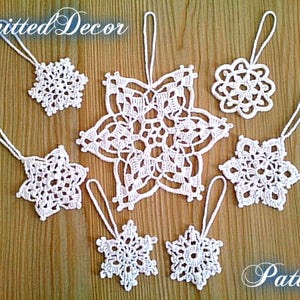 Gehaakt sneeuwvlokkenpatroon Haakpatroon DIY-gehaakte sneeuwvlokken Kerstversiering Katoenen sneeuwvlokken PDF Sneeuwvlokken Boho-haakpatroon