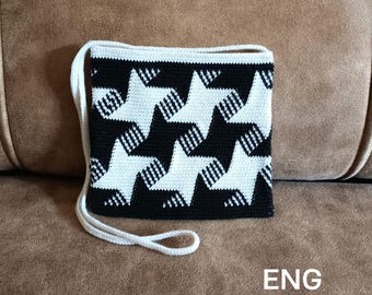 Crochet Crossbody Bag Pattern: Geometric Design (Digital Download), Comet bag crochet pattern