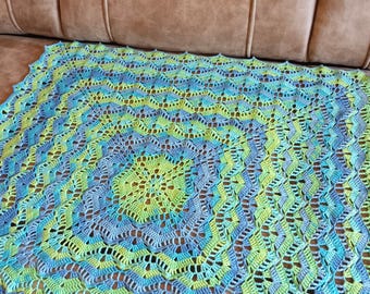 Crochet baby blanket pattern for boy or girl Lace crochet blanket pattern Crochet blanket for newborn Crochet afghan pattern Waves blanket