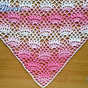 Crochet Shawl Pattern Crochet Triangle Shawl Pattern Lace Crochet Shawl ...