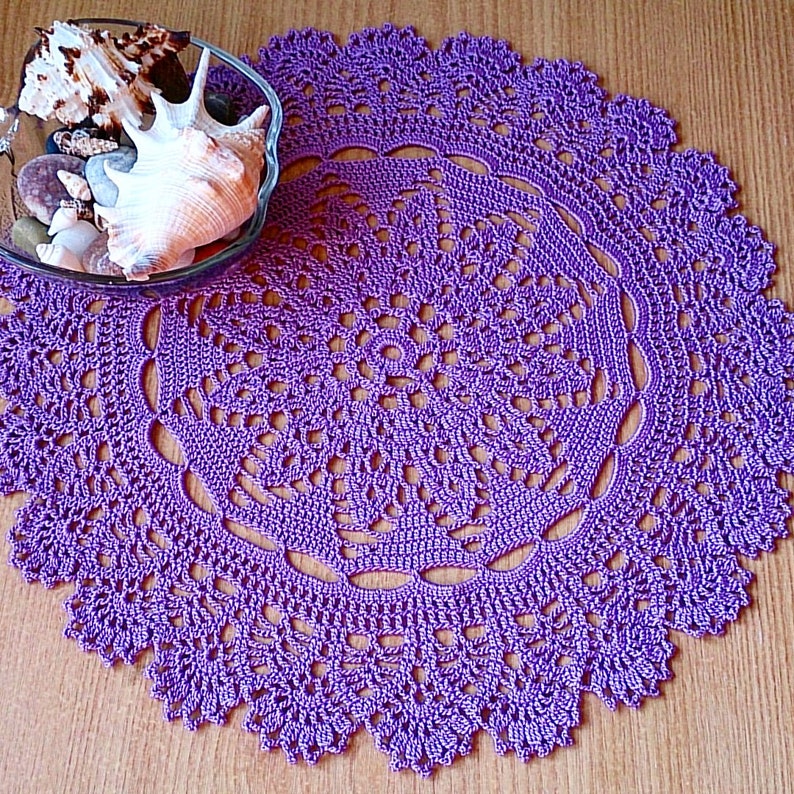 Crochet Doily Pattern Crochet Doily Tutorial Lace Round Doily Etsy