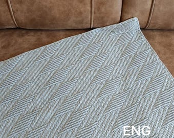 Crochet baby blanket pattern Textured rectangle reversible blanket for girl or boy pattern Crochet afghan pattern Diagonal blanket pattern