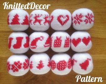 Christmas Balls Crochet Pattern 12 Crochet Christmas Ornaments Pattern Crochet Christmas Decoration