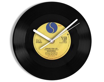 Madonna "Dress You Up" 7" Vinyl Record Wall Clock