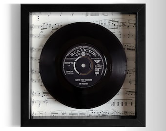 Jim Reeves "I Love You Because" Framed 7" Vinyl Record