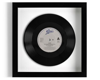 Cher "The Shoop Shoop Song (It's In His Kiss)" Framed 7" Vinyl Record UK NUMBER ONE 28 Apr - 1 Jun 1991