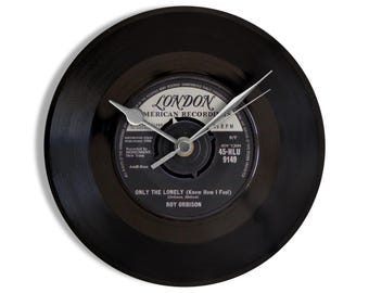 Roy Orbison "Only the Lonely" 7" Vinyl Record Wall Clock UK NUMBER ONE 20 Oct - 2 Nov 1960