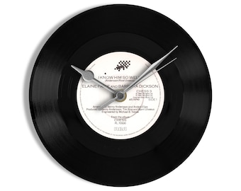 Elaine Paige and Barbara Dickson "I Know Him So Well" 7" Vinyl Record Wall Clock UK NUMBER ONE 3 Feb - 2 Mar 1985