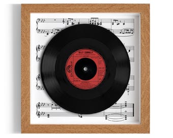 Billy Connolly "D.I.V.O.R.C.E." Framed 7" Vinyl Record UK NUMBER ONE 16 Nov - 22 Nov 1975