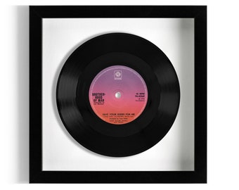 Brotherhood Of Man "Save Your Kisses For Me" Framed 7" Vinyl Record UK NUMBER ONE 21 Mar - 1 May 1976