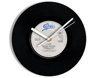 George Michael "Kissing A Fool" 7" Vinyl Record Wall Clock