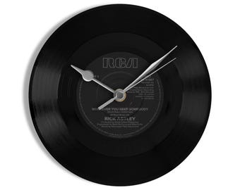 Rick Astley "Whenever You Need Somebody" 7" Vinyl Record Wall Clock